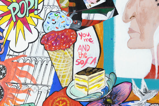 acrylic on canvas detail